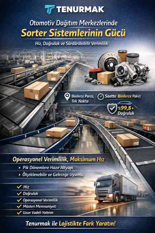 Otomotiv Dağıtım Merkezlerinde Sorter Sistemlerinin Gücü